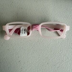 MIRAFLEX New Baby Girl Clear Pink Neutral Frames Eyeglasses 39-14 Sample Italy